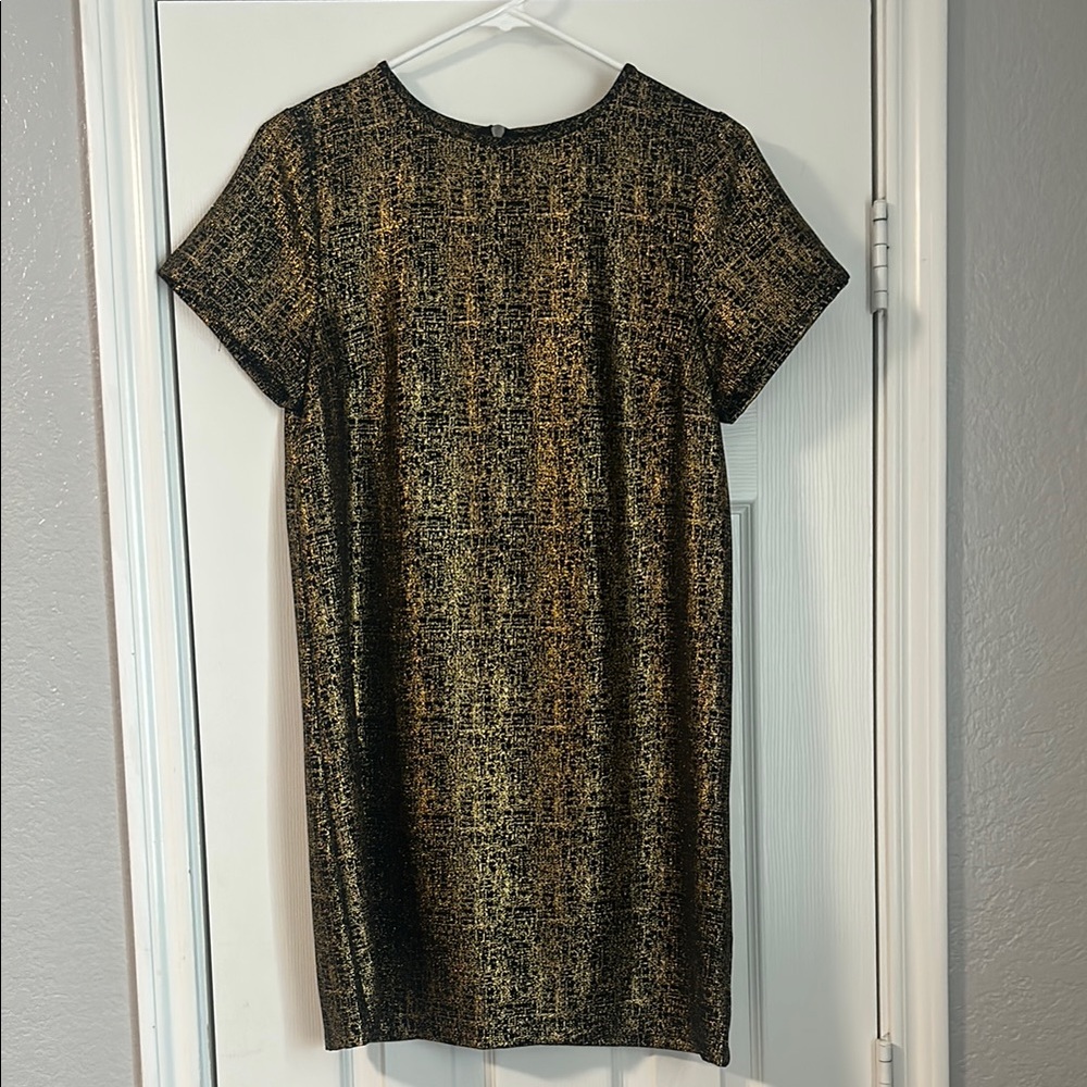 Elegant Black and Gold Women's Dress